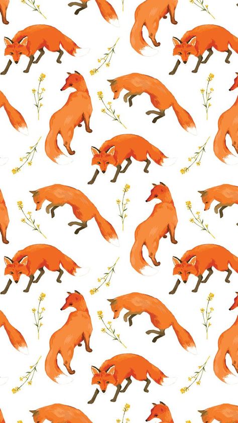 Foxes Wallpaper, Fox Wallpaper, Oxford Shirts, Textile Pattern Design, Fox Pattern, Textile Pattern, Fox Print, Design Flower, Fox Art