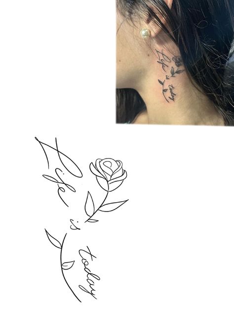 Neck Tattoo Stencil, Bubble Tattoo, Side Wrist Tattoos, Cool Tattoo Drawings, Small Rose Tattoo, Neck Tattoos Women, Tattoo Outline Drawing, Couples Tattoo Designs, Pretty Tattoos For Women