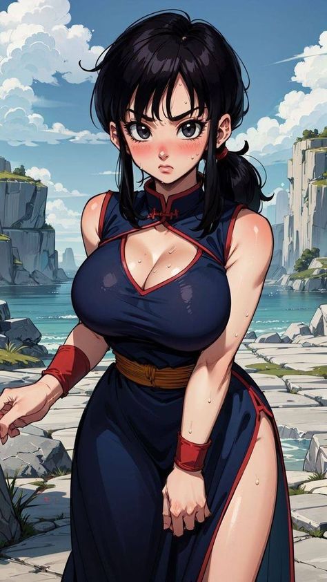 Dragon Ball Scouter, Chi Chi Dragon Ball, Female Goku, Goku And Chichi, Harley Quinn Artwork, Dragon Ball Art Goku, Dragon Girl, Dragon Ball Super Art, Anime Dragon Ball Goku