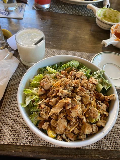 #tacosalad #pinacolada #malibu #california #grilledchicken #aesthetic Taco Salad Aesthetic, Malibu Restaurants, Taco Salad, Pina Colada, Pad Thai, Grilled Chicken, Pasta Salad, Cooking And Baking, Tacos