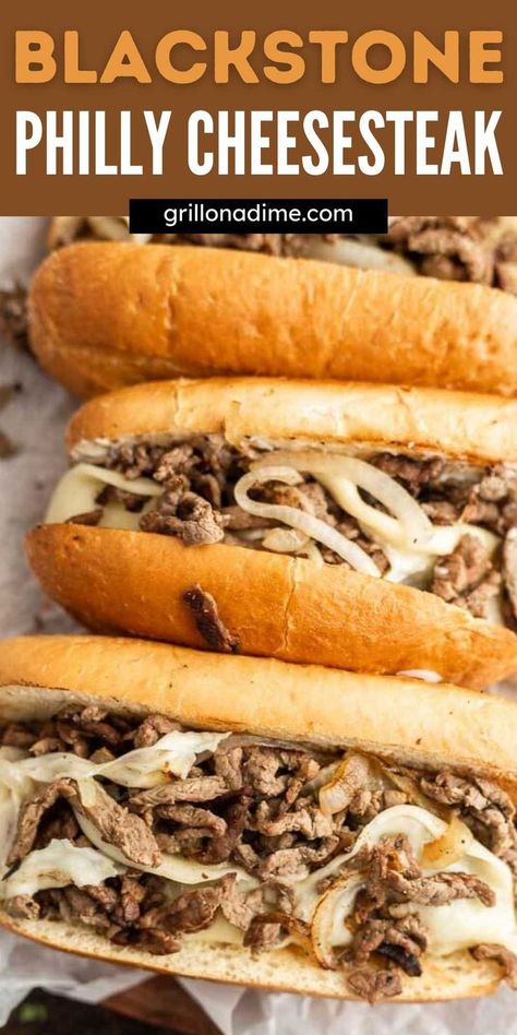 Philly Cheese Steak Sandwich Recipe, Cheese Steak Sandwich Recipe, Steak And Cheese Sub, Philly Cheesesteak Recipe, Outdoor Griddle Recipes, Griddle Cooking Recipes, Steak Sandwich Recipes, Philly Cheese Steak Recipe, Outdoor Cooking Recipes