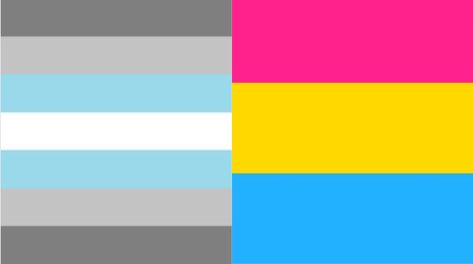 for anyone who needs it <3 Demiboy Flag, Pansexual Flag, Shark Bait, Lgbt Flag, Pride Flags, Flag, Collage, Pins