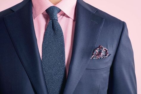 Navy Suit Pink Shirt, Shirt And Tie Outfits, Mens Navy Suit, Shirt And Tie Combinations, Suit Combinations, Groomsmen Outfits, Shirt And Tie, Mens Ties, Stylish Mens Fashion