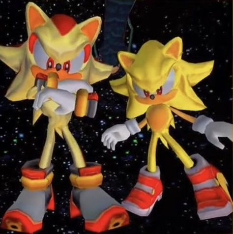 Golden Sonic, Sonic Pfp, Noxus League Of Legends, Super Shadow, Shadow Sonic, Y2k Pfp, Sonic Adventure 2, Retro Gaming Art, Sonic Heroes