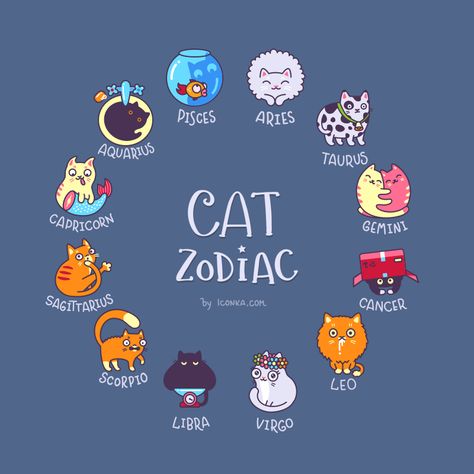 Cat Zodiac, Zodiac Signs Animals, Zodiac Signs Pictures, Gemini And Sagittarius, Zodiac Meanings, Aries And Aquarius, Zodiac Characters, Zodiac Signs Chart, Zodiac Tattoos