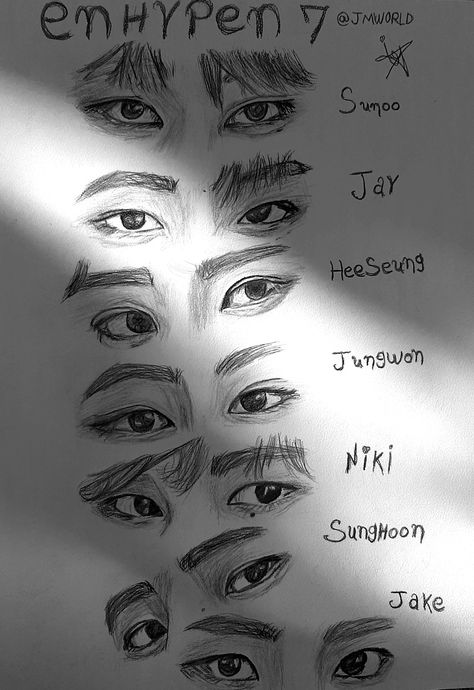 Enhypen Eyes, Character Design Wallpaper, Exclusive Wallpaper, Part Of Your World, Animation Art Sketches, Fantasy Sci Fi, Kpop Drawings, Easy Drawings Sketches, Wallpaper Collection