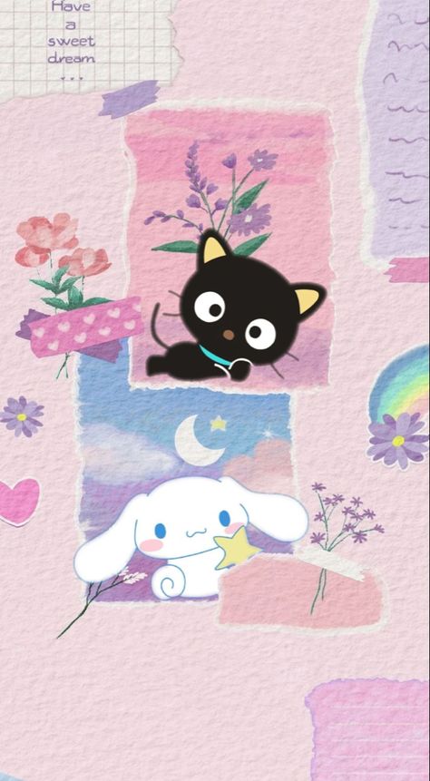 Chococat And Cinnamoroll, Kawaii Backgrounds, Kawaii Background, Wallpaper Doodle, Friends Wallpaper, Kpop Drawings, Beautiful Wallpaper, Indian Art Paintings, Cute Patterns Wallpaper