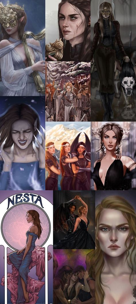 Gwen Fanart Acotar, Nesta Valkyrie Fanart, Nesta Archeron Valkyrie, Nesta Gwyn Emerie Bracelets, Nesta Gwen And Emerie, Nesta Gwyn Emerie Blood Rite, Lanthus Acotar, Lanthus Acosf, Gwynn Acotar