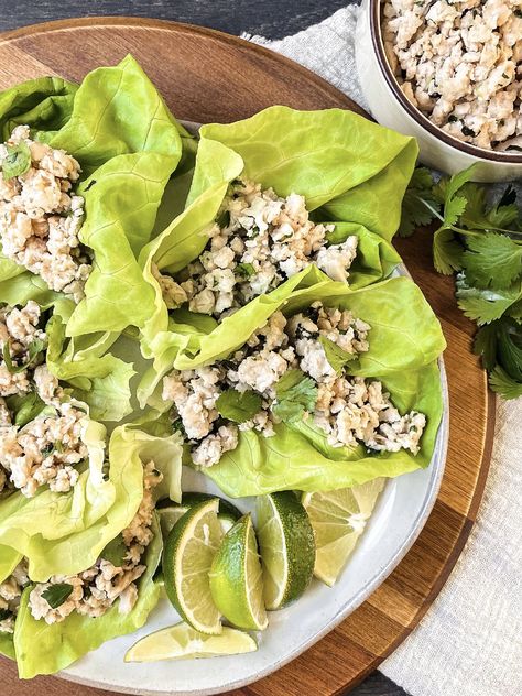 - Cooksy Chicken Larb, Dry Rice, Lime Chicken, Smart Kitchen, Ground Chicken, Gluten Free Chicken, Lettuce Wraps, Asian Dishes, Few Ingredients