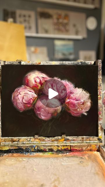 Practice Patience, Oil Painting Tutorial, Acrylic Painting Flowers, Peonies Bouquet, Painting Oil, The Happy, Floral Painting, Find It, Flower Power