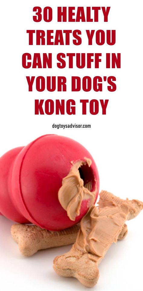 I recently got a KONG toy and my dogs love it! Here's 30 healthy recipes you can stuff in your dog's KONG toy and how to fill a Kong so it will keep you dog happy, occupied, and begging for more! Kong Treats, Kong Stuffing, Kong Recipes, Kong Dog Toys, Kong Toys, Diy Dog Treats, Puppy Treats, Stuffing Recipes, Dog Recipes