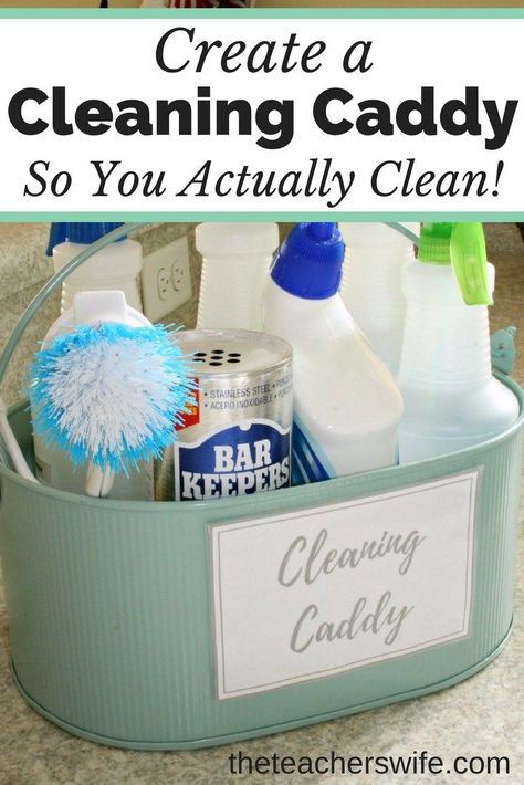 If you take a few minutes to create a cleaning caddy, your supplies are organized and ready to go when you need them! Cleaning Supplies Caddy, Cleaning Caddy, Cleaning Supplies Organization, Cleaning Painted Walls, Clean Cleaning, Deep Cleaning Tips, Laundry Hacks, Clean Dishwasher, Supplies Organization