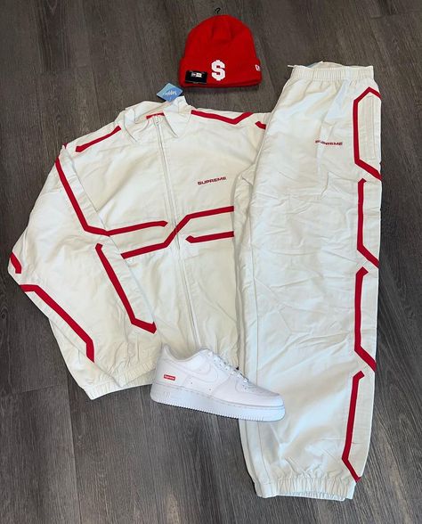 Cool Tracksuits, Tracksuit Drawing, Men Track Suit, Mens Outfits Dressy, Bape Jacket, Guys Fashion Swag, Custom Fitted Hats, Guys Fashion Casual, Nike Shoes Women Fashion