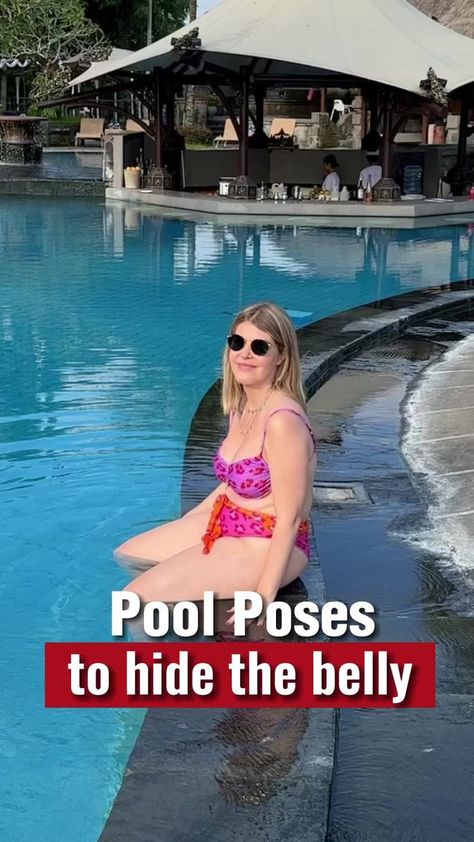 Pool Picture Poses, Pose In Pool, Infinity Pool Poses, Pool Pictures Poses, Belly Poses, Pool Poses Photo Ideas, Pool Poses, 33rd Birthday, Photo Hacks