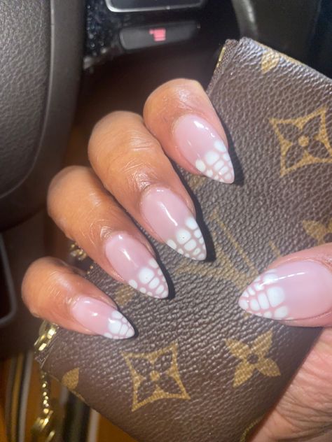 Croc french tips Croc Print French Tip Nails Almond, Croc Nails French Tip, Croc French Nails, Croc French Tip Nails, Croc Nails, Simple Acrylic, French Tip Acrylic Nails, Simple Acrylic Nails, Tip Nails