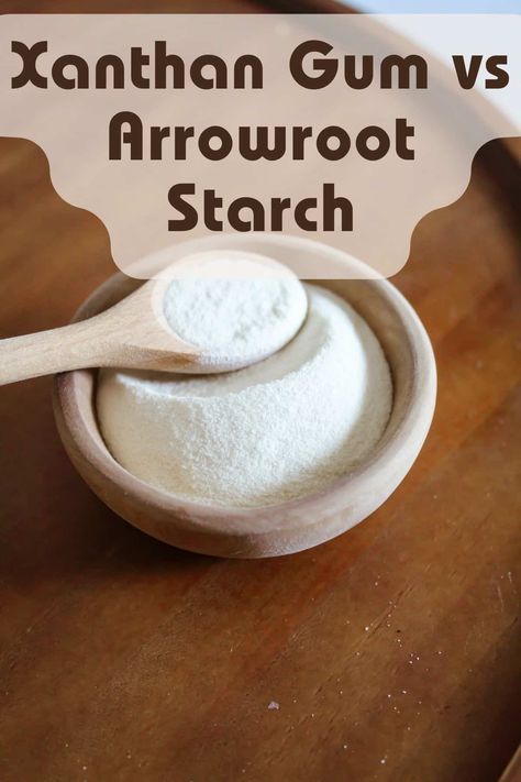 These two ingredients are common in gluten-free baking, but how do they work, and which is the best? Find out everything you need to know about xanthan gum vs arrowroot powder to pick the right one every time! Xanthan Gum Substitute, Cornstarch Substitute, Gluten Free Cornbread, Arrowroot Flour, Gf Baking, How To Thicken Sauce, Aip Diet, No Carb Recipes, Unflavored Gelatin