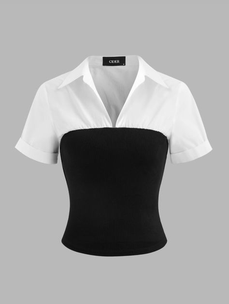 Short Sleeve Blouses, Chic Dress Classy, Work Pattern, Fashion Tops Blouse, Easy Trendy Outfits, Modest Fashion Outfits, Solid Clothes, Professional Outfits, Button Design