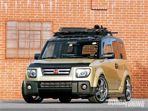 2005 Honda Element - Honda Tuning Magazine Element Photography, Honda Van, Honda Element Camping, Customized Cars, Jdm Honda, Custom Pickup Trucks, Honda (car), Honda Element, Cute Picture