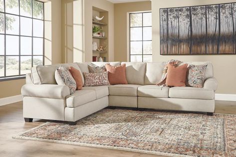 Linen Sectional, Furnitur Ruang Keluarga, Sofa L, Sectional With Ottoman, Gather Together, 3 Piece Sectional, Ashley Furniture Homestore, Newport News, Upholstered Sectional