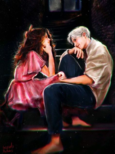 Incendiosketches Dramione, Isolation Bex Chan Fanart, Dramione Fan Art Cute, Dramione Aesthetic, Hermione Granger Fan Art, Hermione Granger Art, Hermione Granger Fanart, Dramione Fanart, Draco Malfoy Fanart