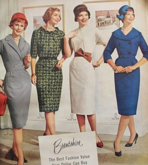 1950s Pencil Dresses & Wiggle Dress Styles 1950s Fashion Trends, Vintage Outfits For Women 1950s, Grease Costume, Mode Rockabilly, Housewife Dress, 1950s Fashion Women, 1950s Women, Fifties Fashion, Sheath Dresses