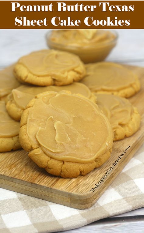 Peanut Butter Texas Sheet Cake, Sheet Cookies, Sheet Cake Cookies, Texas Sheet Cake Cookies, Texas Sheet, Texas Sheet Cake, Vegetarian Cake, Frozen Chocolate, Salty Cake