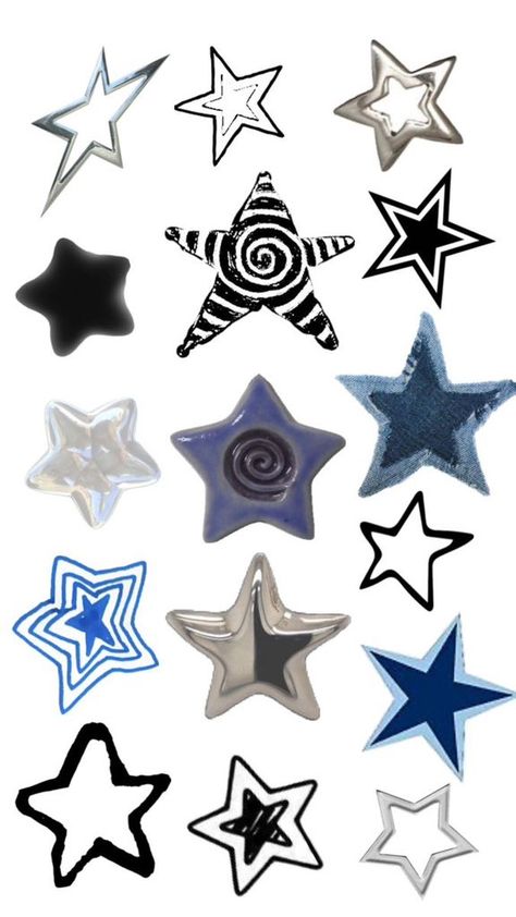 Star Moodboard Aesthetic, Blue Digital Stickers, Blue Aesthetic Png Stickers, Stars Aesthetic Stickers, Stickers Aesthetic Journal, Stars Stickers Printable, Star Stickers Printable, Star Stickers Aesthetic, Journal Cover Stickers