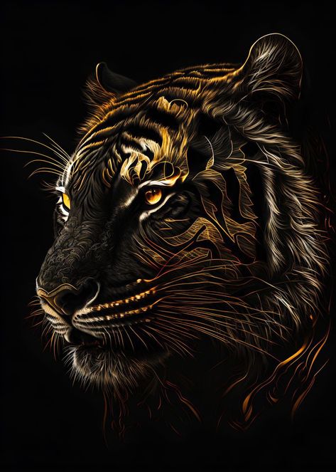 Big Cats Photography, Lips Art Print, Tiger Black, Wild Animal Wallpaper, Tiger Drawing, Lion Love, Power Animal, Lion Pictures, Magic Aesthetic