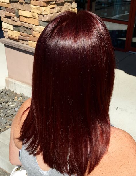 Dark Mahogany- amber Red Amber Hair, Dark Mohagany Hair, Amber Red Hair, Red Mahogany Hair Color, Red Hair With Layers, Dark Mahogany Hair, Mahogany Red Hair, Mahogany Brown Hair Color, Medium Red Hair