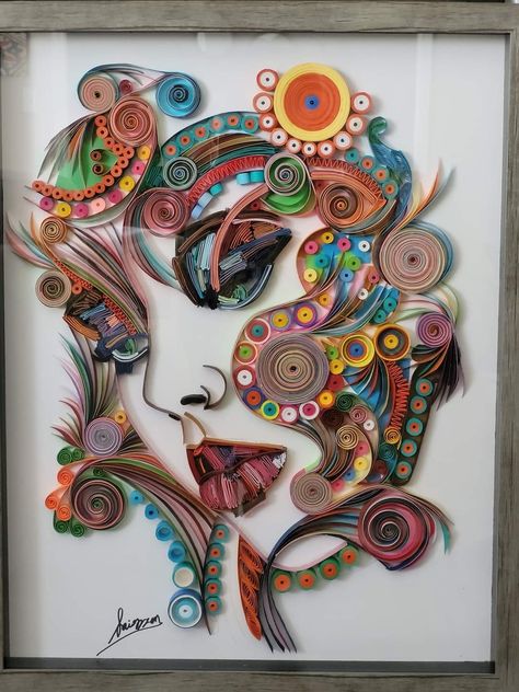 Quilling Portrait, Quilling Mandala, Paper Layering, Henna Ideas, Magazine Crafts, Quilling Paper Craft, Paper Quilling Designs, Paper Wall Art, Quilling Paper