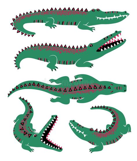 Alligator Tattoo, Cartoon Crocodile, Crocodile Illustration, Alligators Art, Crocodile Animal, Weaving Patterns Design, Linocut Art, Childrens Drawings, Skateboard Design