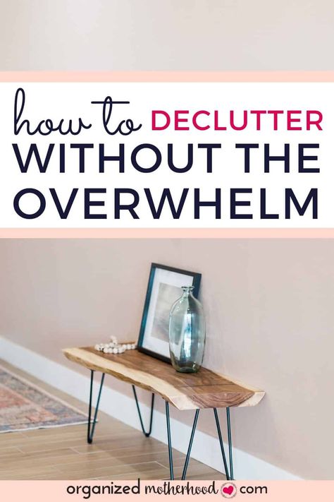 Learn the best tips for how to declutter without getting overwhelmed. If you're getting started decluttering, these ideas will make it easy! Focus Your Mind, How To Declutter, Clutter Free Home, Small Victories, Declutter Your Home, Donate To Charity, Stressed Out, Clutter Free, Getting Started