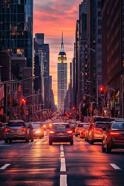 Step into the Extraordinary: Live Earth Maps - Because Every Journey Deserves an Epic Story." Wallpaper Newyork, New York Traffic, Sunset In New York, New York City Sunset, Sunset Nyc, Nyc Sunset, New York Sunset, New York Landscape, Live Earth