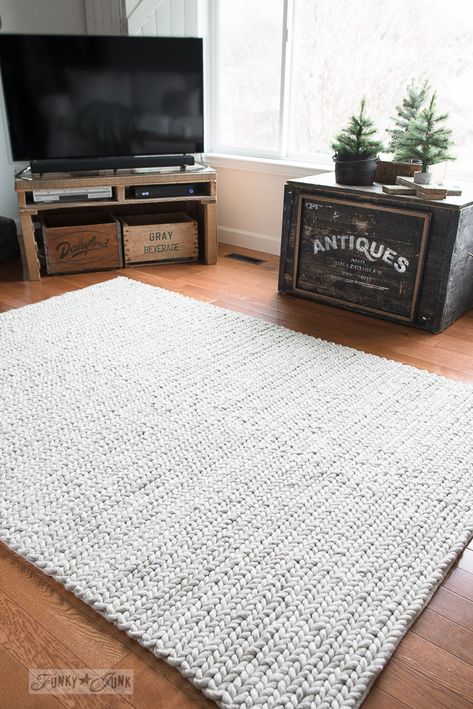 White Hjortsvang Ikea carpet that has a woven weave resembling a bulky sweater. 100% wool and gorgeous! Hjortsvang Rug Ikea, Ikea Rugs Bedroom, Off White Carpet, Ektorp Living Room, Floor Carpet Living Room, Ikea Carpet, Carpet To Tile Transition, White Carpet Living Room, Cozy Carpet