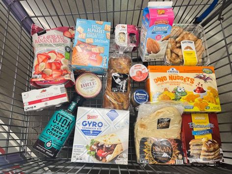 Aldi Chicken, Dinosaur Chicken Nuggets, Cheap Meal Plans, Buttermilk Pancake Mix, Aldi Meal Plan, Aldi Recipes, Alphabet Cookies, Mini Croissants, Almond Chicken