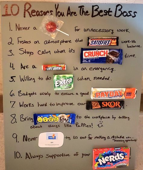 Candy Board Gift Bosses Day Gift Ideas Offices Diy, Boss Appreciation Gifts Diy, Bosses Day Candy Poster, Boss Day Decorations Offices, Boss’s Day Gift Ideas, Boss Day Gift Ideas Men, National Bosses Day Ideas, Boss Day Memes, Bosses Day Gift Ideas Offices