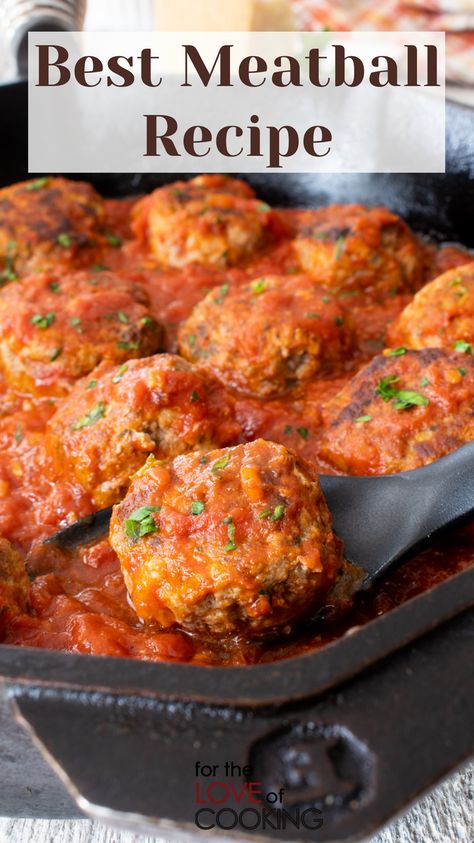 Juicy Meatball Recipe, Best Meatball Recipe, Recipe Meatballs, Nelson Family, Quick Family Meals, Best Meatballs, Iron Skillet Recipes, Skillet Recipes, Cast Iron Skillet Recipes