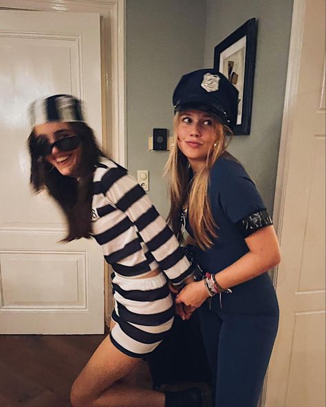 Cops And Robbers Costume, Inmate Costume, Robber Costume, Prison Jumpsuit, Horse Age, Prisoner Costume, Female Cop, Police Women, Halloween Inspo