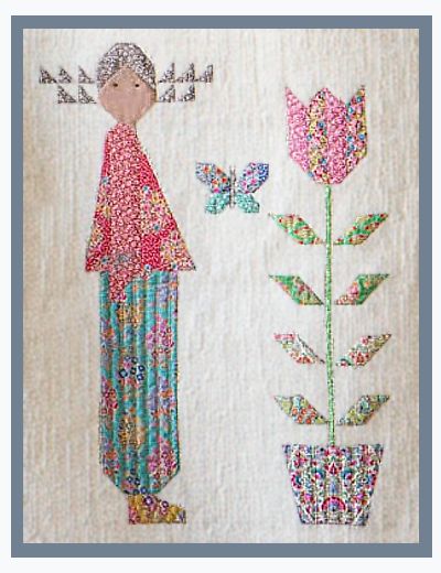 Quilting Room Decor, Wall Hanging Quilts Ideas, Quilted Door Hangings, Tilda Quilt Patterns, Tilda Quilts Pattern Free, Spring Quilts Ideas, Applique People, Mini Quilts Patterns Free Wall Hangings, Quilted Wall Hangings Patterns Free