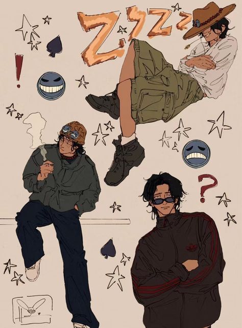 Modern Ace One Piece, One Piece Modern Fanart, Ace Art One Piece, One Piece Ace Fanart, Ace One Piece Fanart, Ace Fanart, Character Page, رورونوا زورو, One Piece Ace