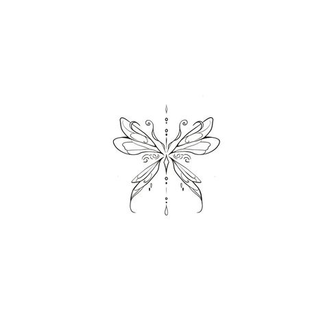 Fairy Wings Tattoo, Small Fairy Tattoos, Fairy Wing Tattoos, Small Girly Tattoos, Mom Tattoo Designs, Small Pretty Tattoos, Wing Tattoo, Spine Tattoos For Women, Chest Tattoos For Women