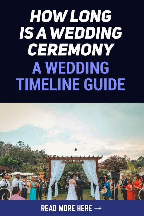 One of the most essential characteristics of a well-planned wedding is good timing. The wedding ceremony, in particular, needs to have all the elements of matrimony be carried out smoothly and promptly. It is vital to know how long a marriage ceremony will run since it is the focal event and its schedule affects the timetable of the rest of the wedding day’s activities. Ceremony Schedule, S Activities, Wedding Day Timeline, Ceremony Wedding, Wedding Timeline, Wedding Officiant, Marriage Ceremony, Long A, Guided Reading