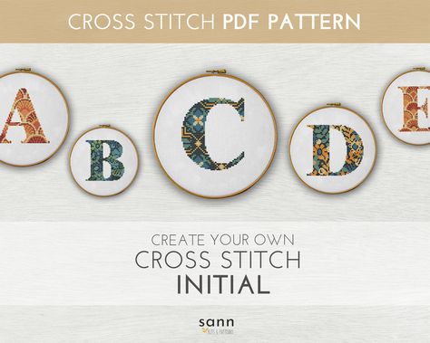 Available from A to Z and 6 patterns to choose from. ♥ Choose the letter you want, choose the filling pattern you like more and I will make the cross stitch chart for you. I will send you a PDF file with the pattern you’ve chosen in max. 24/48h :) Custom Initials, Cozy Room, Initial Letter, A To Z, Cross Stitch Chart, Initial Letters, Letter Patterns, Stitch Design, Cross Stitch Designs