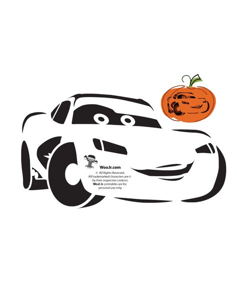 Lightning McQueen Cars Pumpkin Stencil | Woo! Jr. Kids Activities Lightning Mcqueen Pumpkin, Cars Pumpkin, Stencil Disney, Disney Pumpkin Carving Patterns, Cars Template, Disney Pumpkin Stencils, Pumpkin Carving Stencils Templates, Disney Patterns, Pumpkin Stencils Free