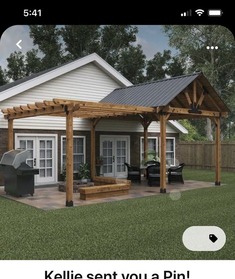 Pitched Pergola Attached To House, Back Patio Overhang Ideas, Detached Pergola Patio, Patio Pergola Ideas Attached To House, Pergola Ideas Attached To House, Patio Overhang Ideas, Pergola Patio Attached To House, Pavillion Ideas, Covered Pergola Patio