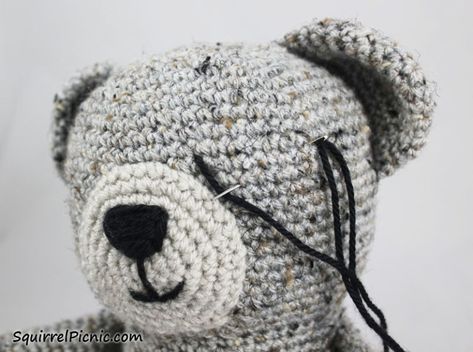 Bear Eyes, Sleepy Face, Crochet Bears, Sleepy Bear, Amigurumi Minta, Crocheted Patterns, Crochet Eyes, Confection Au Crochet, Sleepy Eyes