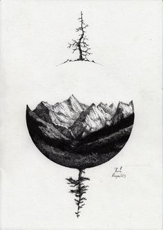 1000+ ideas about Mountain Tattoos on Pinterest | Negative Space ... Geometric Tattos, Tato Geometris, Kunst Tattoos, Marvel Tattoos, Harry Potter Tattoos, Cat Tattoos, Tattoos Geometric, Geometric Tattoos, Butterfly Tattoos