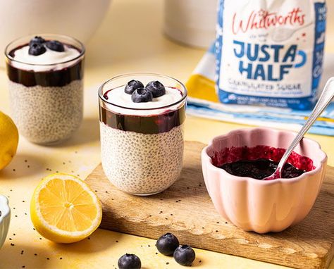 Lemon & Blueberry Chia Pudding Blueberry Chia Pudding, Seeds Recipes, Easy To Make Breakfast, Prep Breakfast, Blueberry Compote, Chia Seed Recipes, Breakfast Meal Prep, How To Make Breakfast, Lemon Blueberry