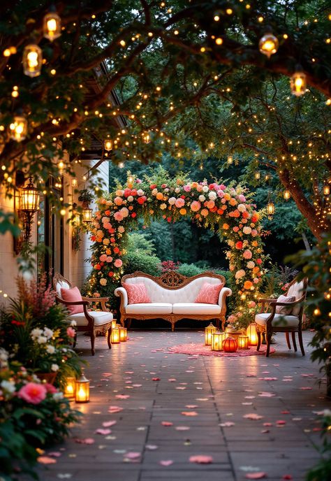 Small Wedding Ideas Whimsical Garden Wedding Decor, Mystical Wedding, Small Wedding Ideas, Sleek Decor, Spring Fairy, Rustic Romance, Garden Wedding Decorations, Venue Decorations, Vintage Tea Party