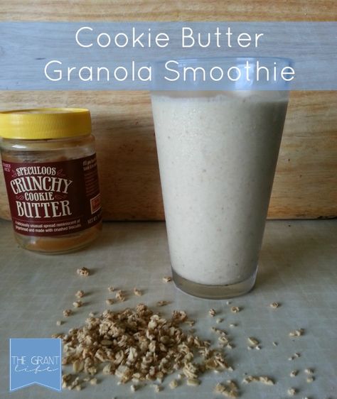 Cookie Butter Smoothie, Granola Smoothie, Speculoos Cookie Butter, Eat Cookies, Cookie Butter, Butter Cookies Recipe, Crunchy Cookies, Vanilla Yogurt, Smoothie Shakes